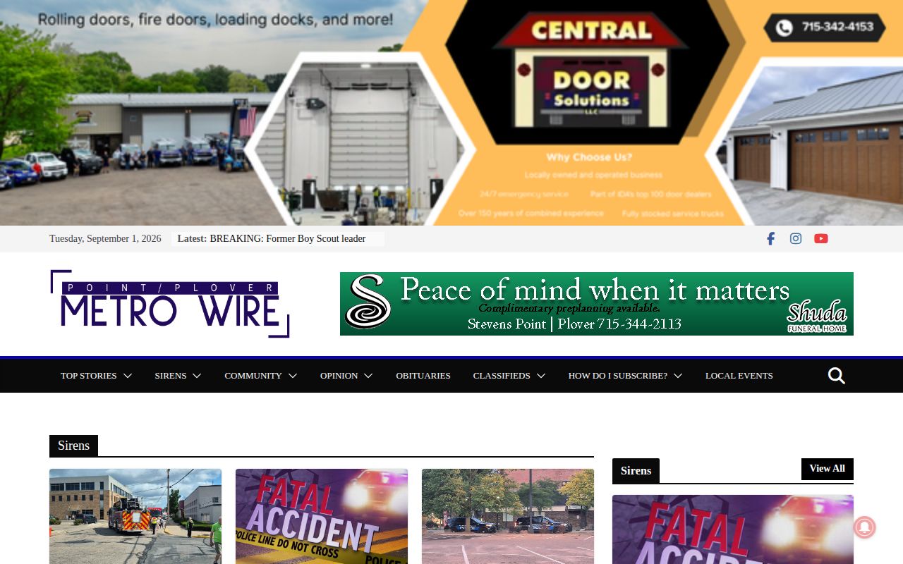 Portage County arrest-news incident reporting index from Point Plover Metro Wire